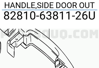 Suzuki 828106381126U HANDLE,SIDE DOOR OUT