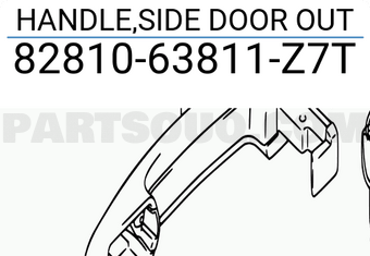Suzuki 8281063811Z7T HANDLE,SIDE DOOR OUT