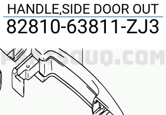 Suzuki 8281063811ZJ3 HANDLE,SIDE DOOR OUT