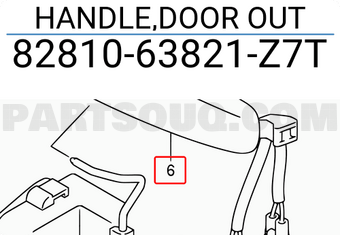 Suzuki 8281063821Z7T HANDLE,DOOR OUT
