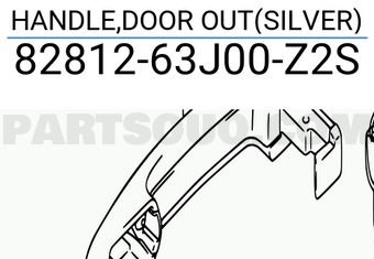 Suzuki 8281263J00Z2S HANDLE,DOOR OUT(SILVER)