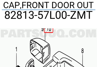 Suzuki 8281357L00ZMT CAP,FRONT DOOR OUT