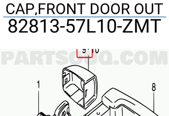 Suzuki 8281357L10ZMT CAP,FRONT DOOR OUT