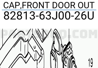 Suzuki 8281363J0026U CAP,FRONT DOOR OUT