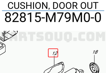 Suzuki 82815M79M00 CUSHION, DOOR OUT