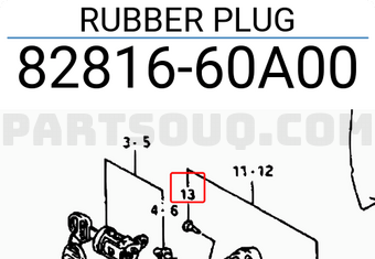 Suzuki 8281660A00 RUBBER PLUG