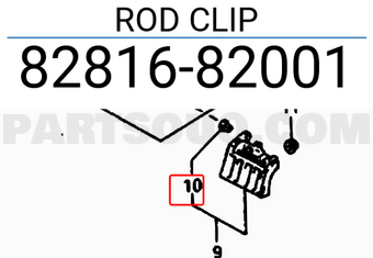 Suzuki 8281682001 ROD CLIP