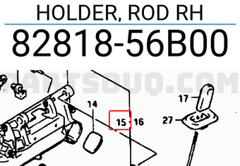 Suzuki 8281856B00 HOLDER, ROD RH
