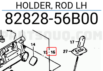 Suzuki 8282856B00 HOLDER, ROD LH