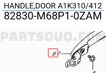 Suzuki 82830M68P10ZAM HANDLE,DOOR A1K310/412