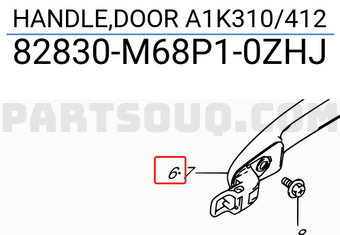 Suzuki 82830M68P10ZHJ HANDLE,DOOR A1K310/412