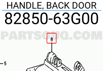 Suzuki 8285063G00 HANDLE, BACK DOOR