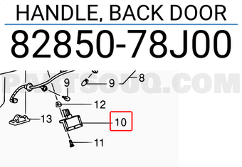 Suzuki 8285078J00 HANDLE, BACK DOOR