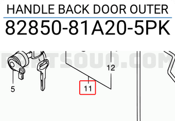 Suzuki 8285081A205PK HANDLE BACK DOOR OUTER
