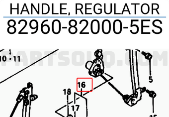 Suzuki 82960820005ES HANDLE, REGULATOR