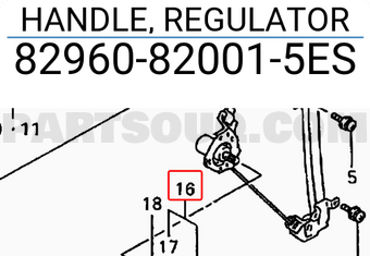 Suzuki 82960820015ES HANDLE, REGULATOR