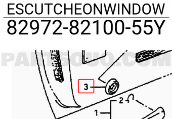 Suzuki 829728210055Y ESCUTCHEONWINDOW