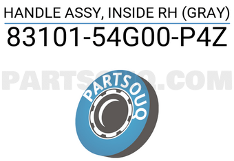Suzuki 8310154G00P4Z HANDLE ASSY, INSIDE RH (GRAY)