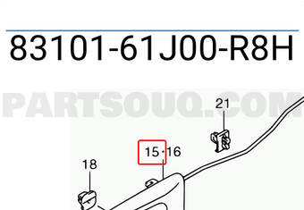Suzuki 8310161J00R8H HANDLE FR DR INSIDE R(BEIGE)