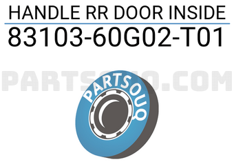 Suzuki 8310360G02T01 HANDLE RR DOOR INSIDE