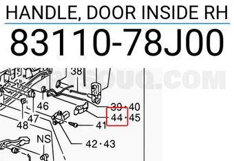 Suzuki 8311078J00 HANDLE, DOOR INSIDE RH