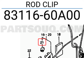 Suzuki 8311660A00 ROD CLIP