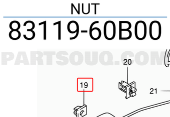 Suzuki 8311960B00 NUT