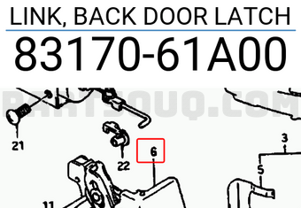 Suzuki 8317061A00 LINK, BACK DOOR LATCH