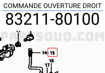 Suzuki 8321180100 COMMANDE OUVERTURE DROIT