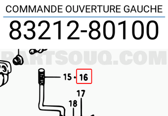 Suzuki 8321280100 COMMANDE OUVERTURE GAUCHE