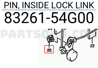 Suzuki 8326154G00 PIN, INSIDE LOCK LINK