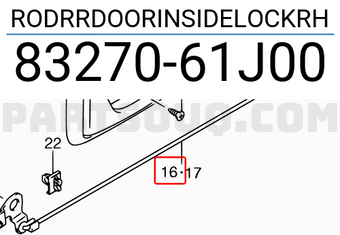 Suzuki 8327061J00 RODRRDOORINSIDELOCKRH