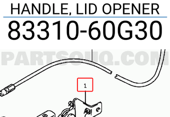 Suzuki 8331060G30 HANDLE, LID OPENER