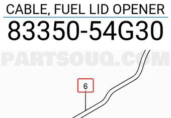 Suzuki 8335054G30 CABLE, FUEL LID OPENER