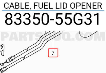 Suzuki 8335055G31 CABLE, FUEL LID OPENER