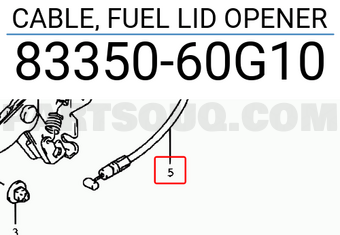 Suzuki 8335060G10 CABLE, FUEL LID OPENER