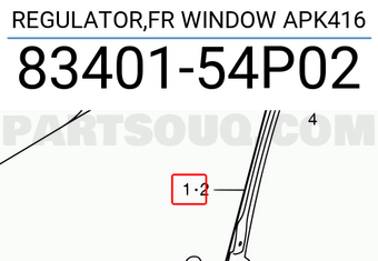 Suzuki 8340154P02 REGULATOR,FR WINDOW APK416