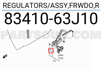 Suzuki 8341063J10 REGULATORS/ASSY,FRWDO,R