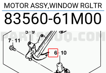 Suzuki 8356061M00 MOTOR ASSY,WINDOW RGLTR