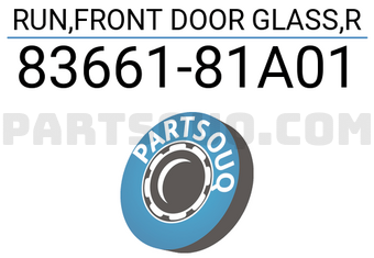 Suzuki 8366181A01 RUN,FRONT DOOR GLASS,R