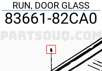Suzuki 8366182CA0 RUN, DOOR GLASS