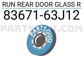 Suzuki 8367163J12 RUN REAR DOOR GLASS R