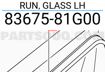Suzuki 8367581G00 RUN, GLASS LH