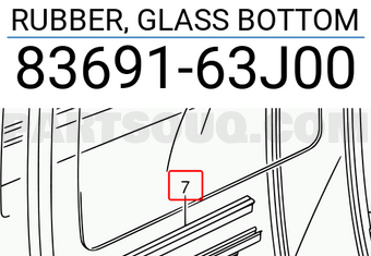 Suzuki 8369163J00 RUBBER, GLASS BOTTOM