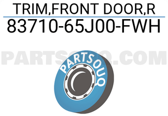 Suzuki 8371065J00FWH TRIM,FRONT DOOR,R