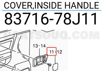 Suzuki 8371678J11 COVER,INSIDE HANDLE
