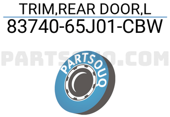 Suzuki 8374065J01CBW TRIM,REAR DOOR,L