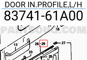 Suzuki 8374161A00 DOOR IN.PROFILE,L/H