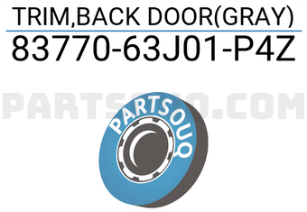Suzuki 8377063J01P4Z TRIM,BACK DOOR(GRAY)