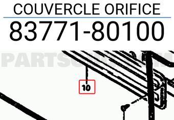 Suzuki 8377180100 COUVERCLE ORIFICE